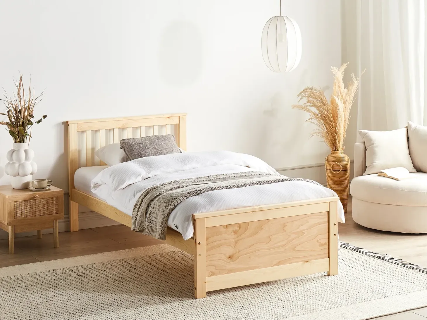 Seng Fyretræ OLENDON 90 x 200 cm Lysebrun