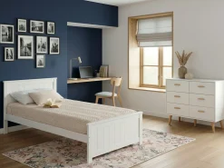 Seng Fyretræ SABRAN 90 x 200 cm Hvid