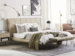 Seng Kunstlæder BETIN 180 x 200 cm Sand Beige