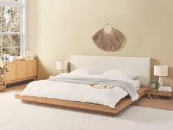Seng Kunstlæder ZEN 180 x 200 cm Naturlig ask