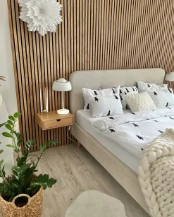 Seng Kunstlinned RENNES 180 x 200 cm Lys Beige