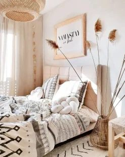 Seng LANNION 180 x 200 cm Lys Beige