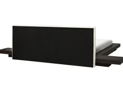 Seng med LED Boucle ZEN 180 x 200 cm LED Mørk ask