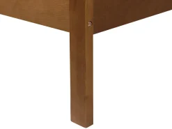 Seng med LED Træ BOISSET 180 x 200 cm Mørkebrun