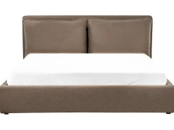 Seng med opbevaring BAJONNA Boucle Brun 180 x 200 cm
