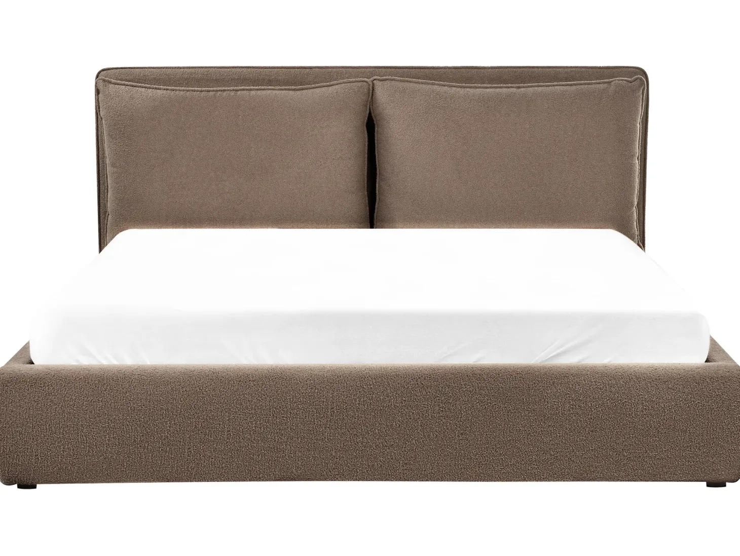 Seng med opbevaring BAJONNA Boucle Brun 180 x 200 cm