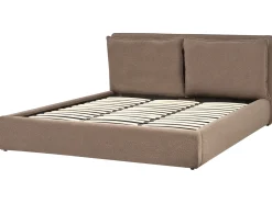 Seng med opbevaring BAJONNA Boucle Brun 180 x 200 cm