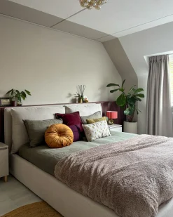 Seng med opbevaring BAJONNA Beige 180 x 200 cm