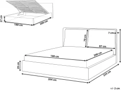 Seng med opbevaring BAJONNA Beige 180 x 200 cm