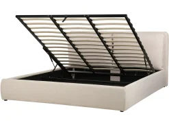 Seng med opbevaring BAJONNA Lys Beige 180 x 200 cm