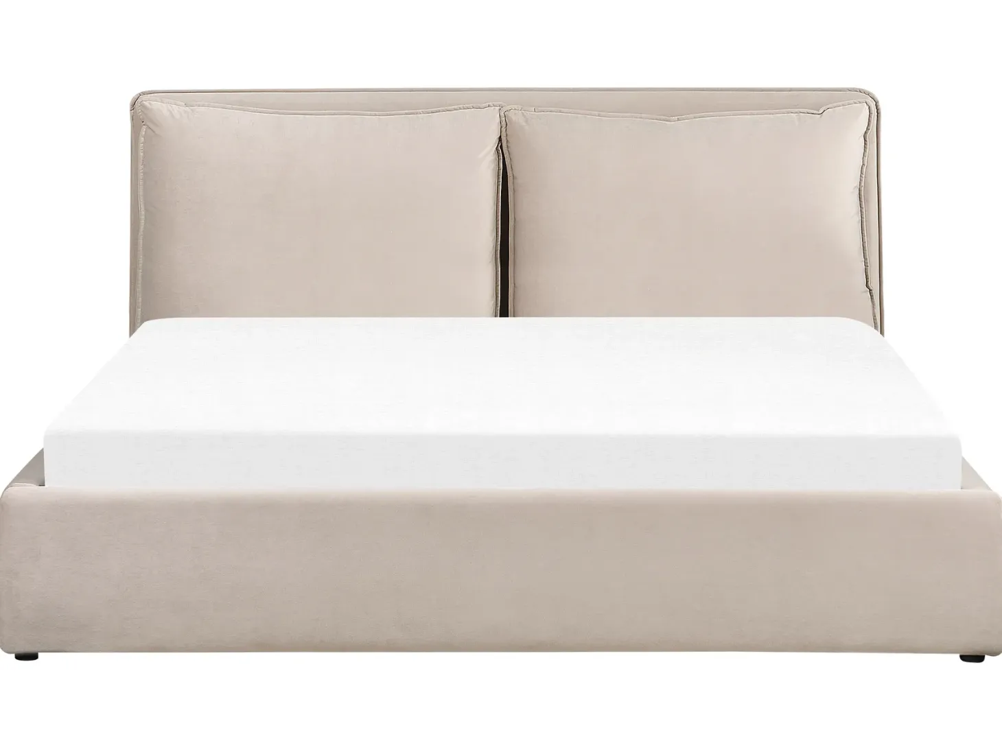 Seng med opbevaring BAJONNA Velour Beige 180 x 200 cm