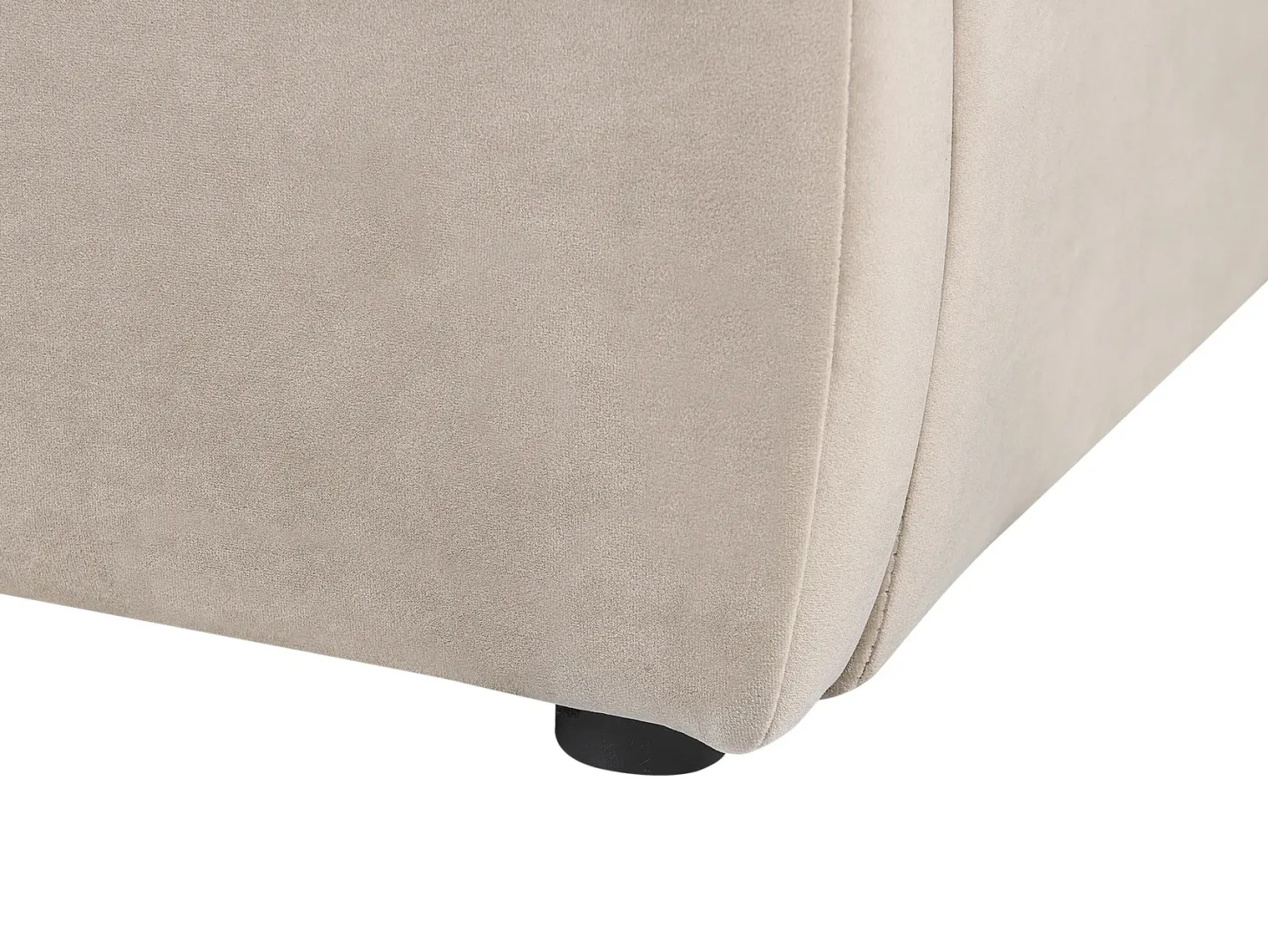 Seng med opbevaring BAJONNA Velour Beige 180 x 200 cm