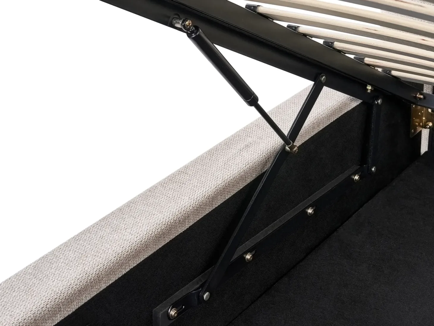 Seng med opbevaring BASTON Lys Beige 180 x 200 cm