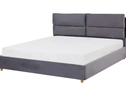 Seng med opbevaring BATILLY Velour Grå 180 x 200 cm