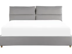Seng med opbevaring BATILLY Velour Lysegrå 180 x 200 cm