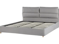 Seng med opbevaring BATILLY Velour Lysegrå 180 x 200 cm