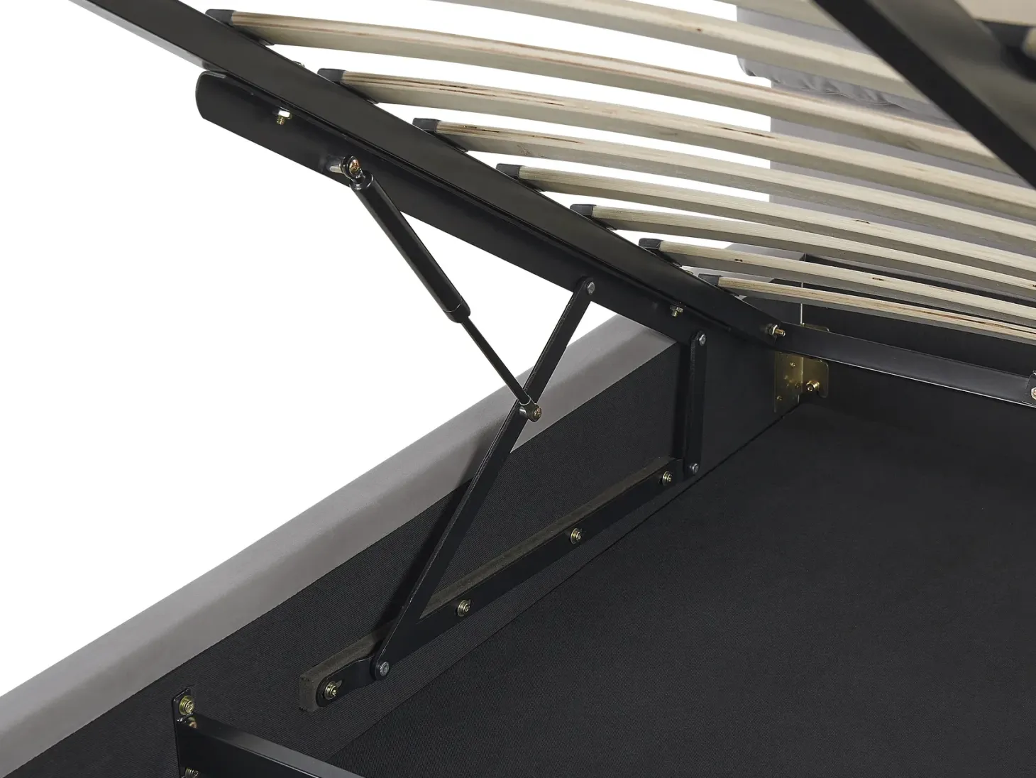 Seng med opbevaring BATILLY Velour Lysegrå 180 x 200 cm