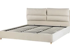 Seng med opbevaring BATILLY Velour Lys Beige 180 x 200 cm