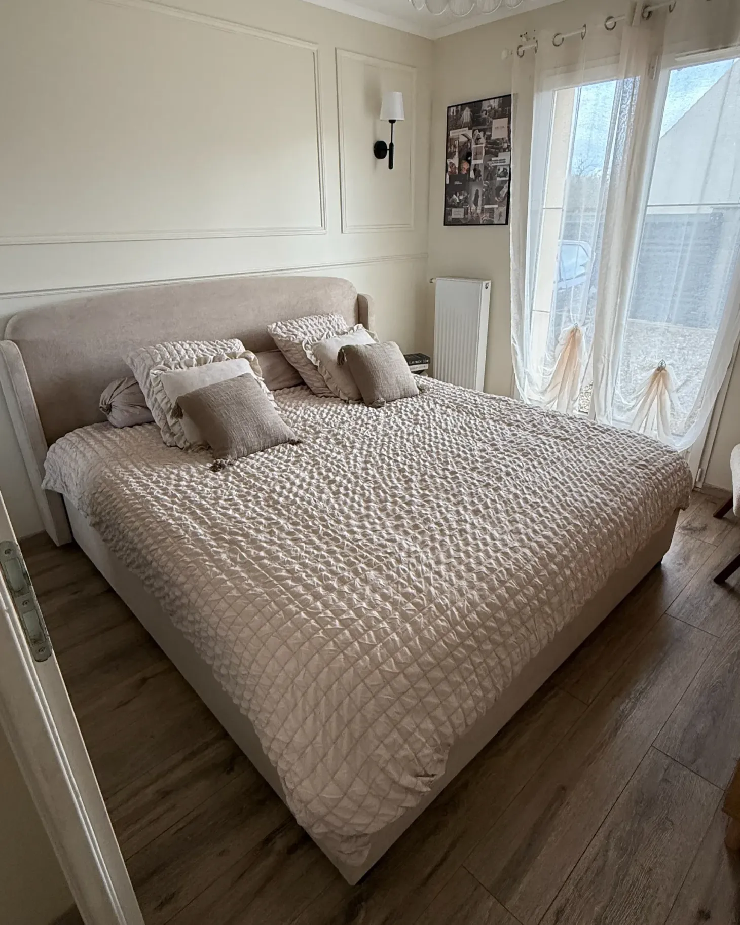 Seng med opbevaring BERNAY 180 x 200 cm Brungrå