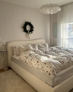 Seng med opbevaring BLAGNAC Boucle Cremehvid 180 x 200 cm