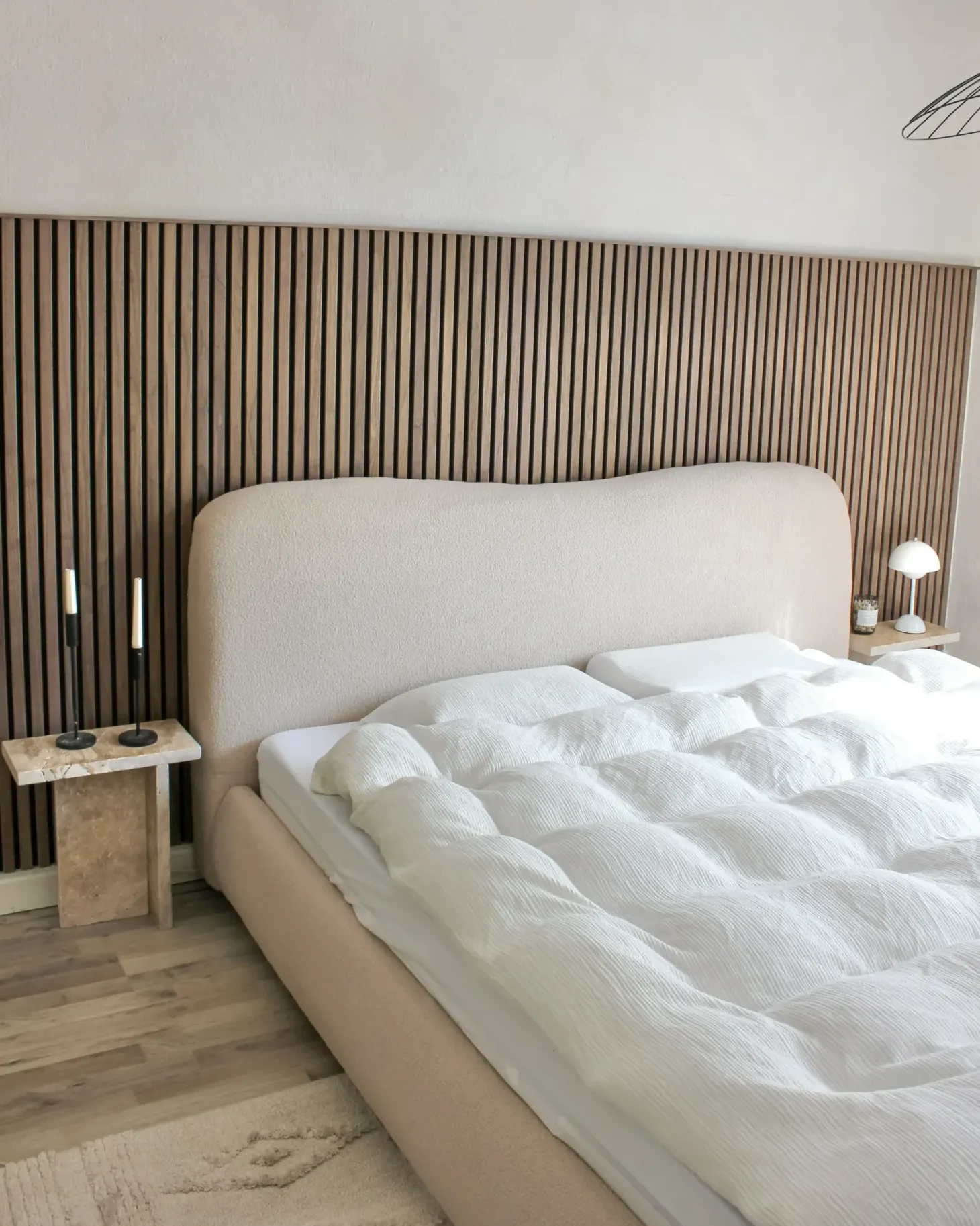 Seng med opbevaring BLAGNAC Boucle Lys Beige 180 x 200 cm