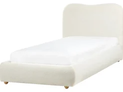 Seng med opbevaring BLAGNAC Boucle Cremehvid 90 x 200 cm