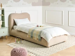 Seng med opbevaring BLAGNAC Boucle Beige 90 x 200 cm