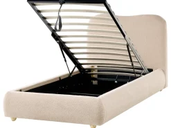 Seng med opbevaring BLAGNAC Boucle Beige 90 x 200 cm