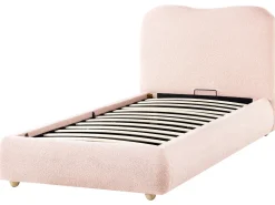Seng med opbevaring BLAGNAC Boucle Lyserød 90 x 200 cm