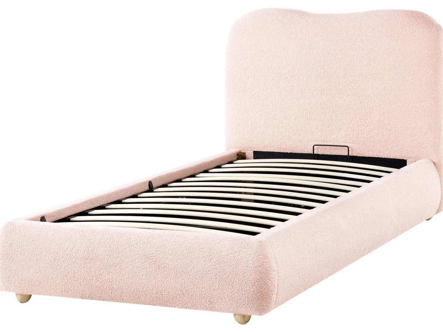Seng med opbevaring BLAGNAC Boucle Lyserød 90 x 200 cm