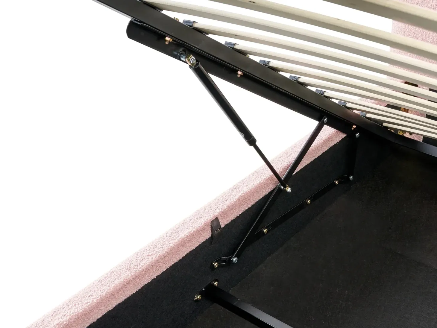 Seng med opbevaring BLAGNAC Boucle Lyserød 90 x 200 cm