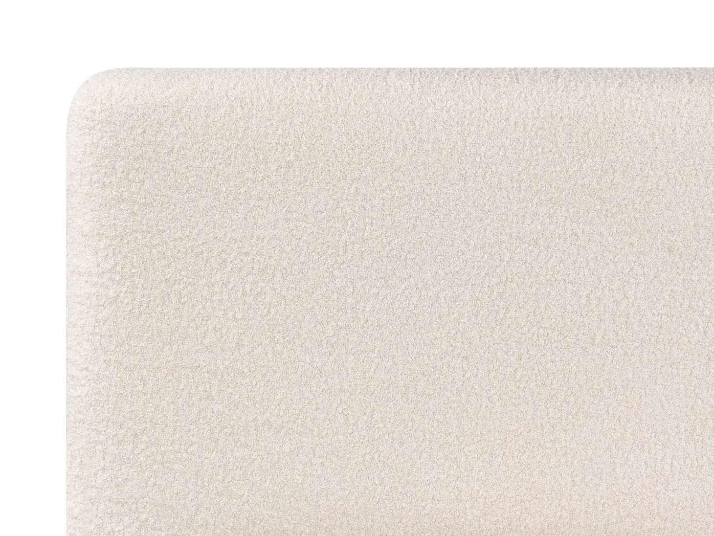 Seng med opbevaring BOUSSE Boucle Cremehvid 180 x 200 cm