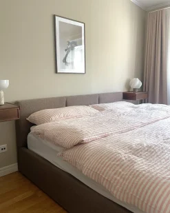 Seng med opbevaring BOUSSE Boucle Brungrå 180 x 200 cm