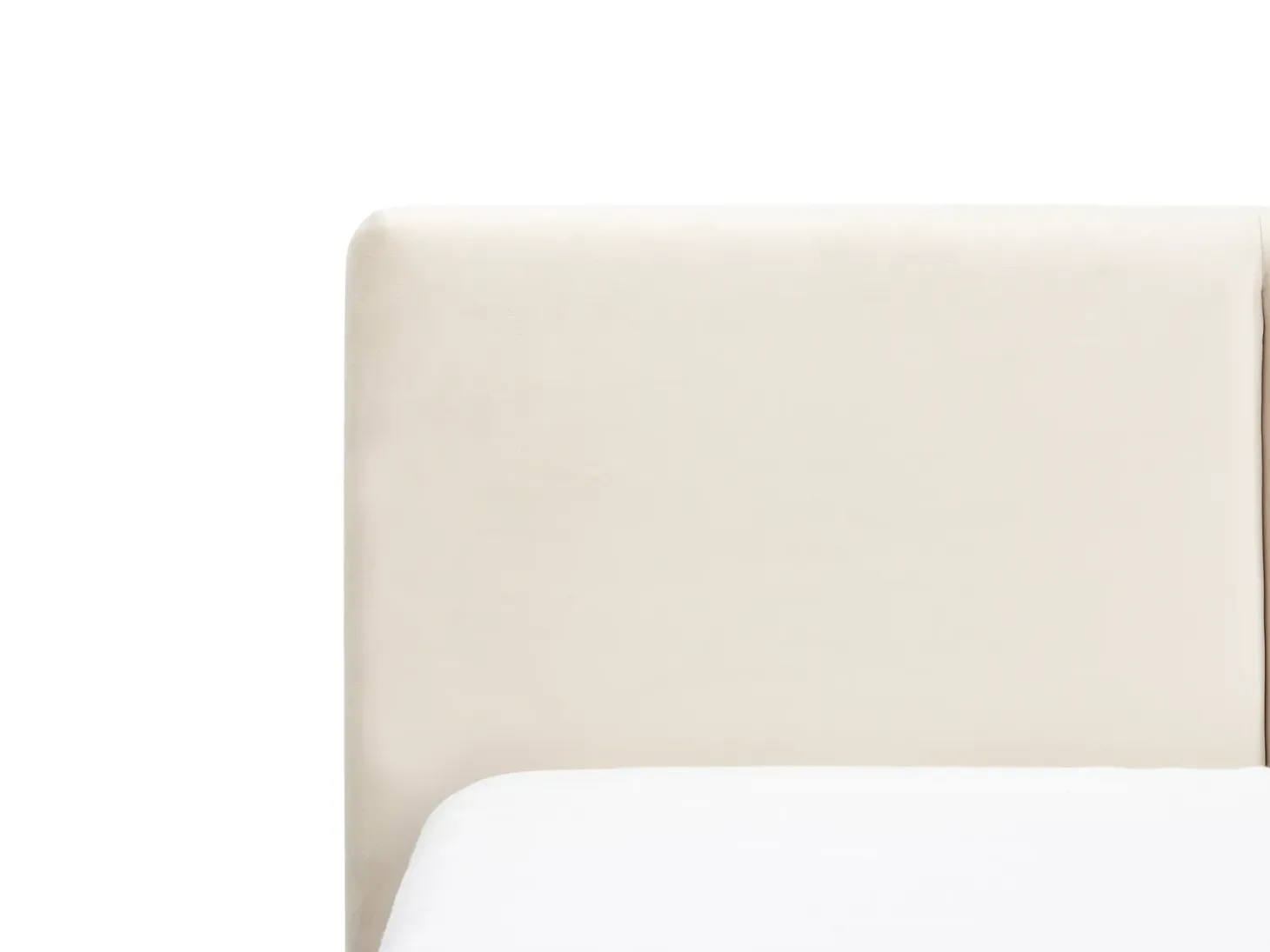 Seng med opbevaring BOUSSE Velour Lys Beige 180 x 200 cm