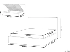 Seng med opbevaring BRENON Lys Beige 180 x 200 cm