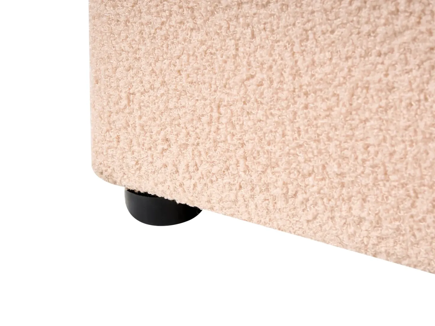 Seng med opbevaring CHADENET Boucle Ferskenagtig lyserød 180 x 200 cm