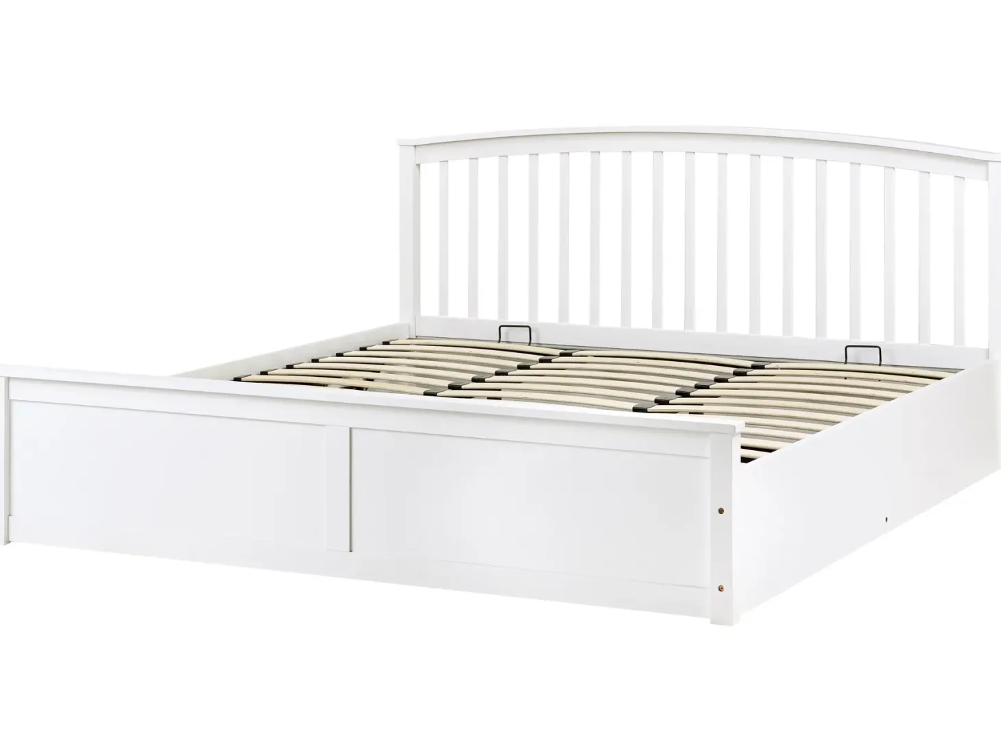 Seng med opbevaring CLARBEC Fyretræ Hvid 180 x 200 cm