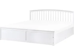 Seng med opbevaring CLARBEC Fyretræ Hvid 180 x 200 cm