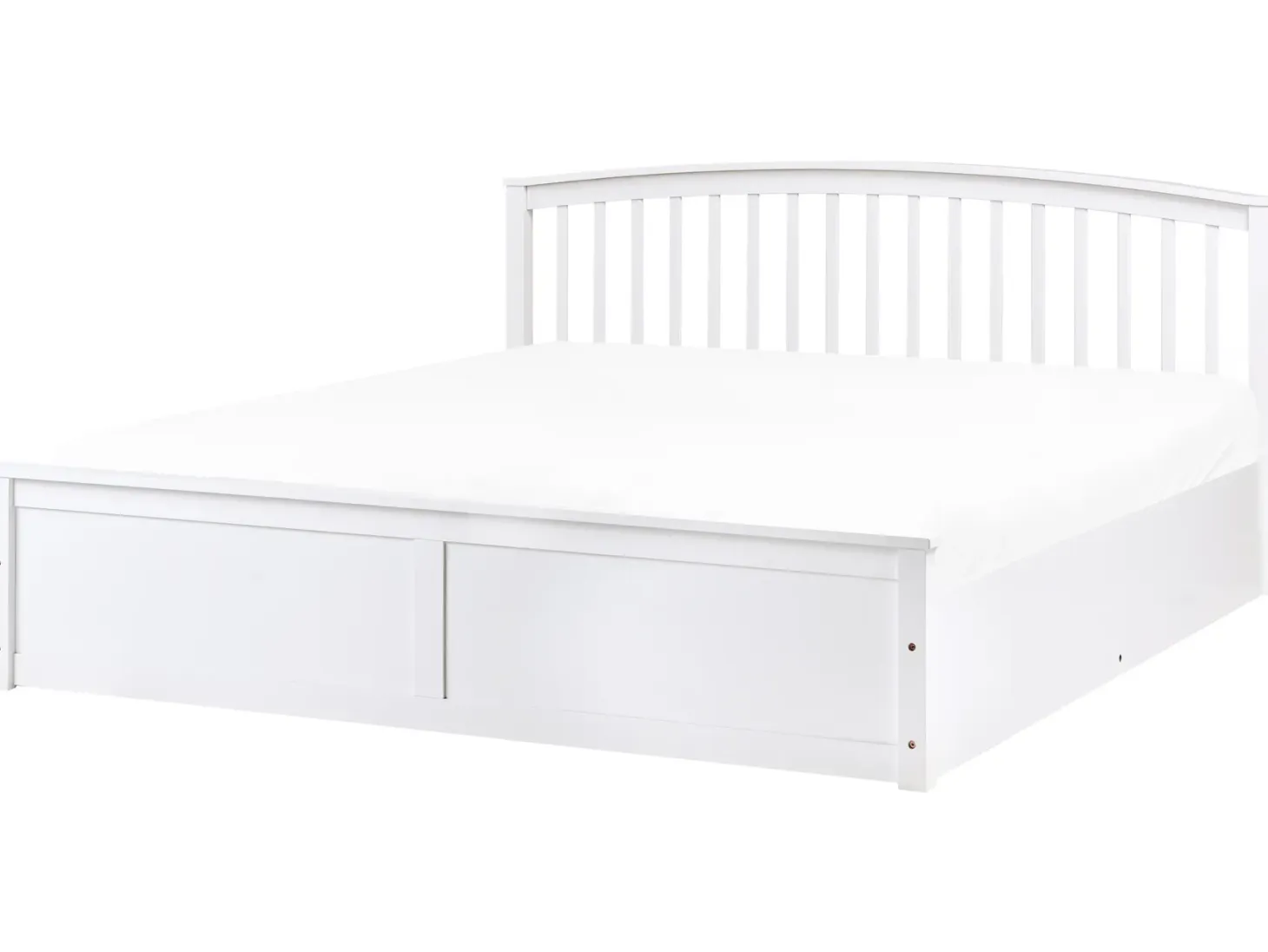 Seng med opbevaring CLARBEC Fyretræ Hvid 180 x 200 cm
