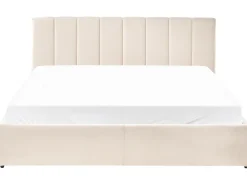 Seng med opbevaring DREUX Velour Lys Beige 180 x 200 cm