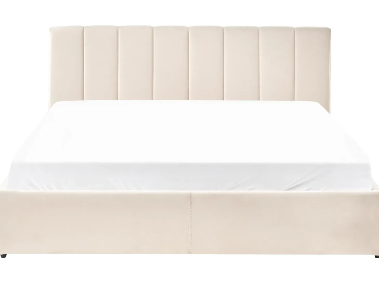Seng med opbevaring DREUX Velour Lys Beige 180 x 200 cm