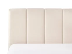 Seng med opbevaring DREUX Velour Lys Beige 180 x 200 cm