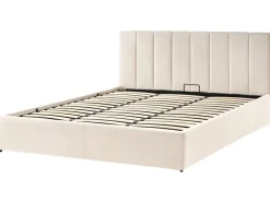 Seng med opbevaring DREUX Velour Lys Beige 180 x 200 cm