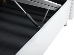 Seng med opbevaring Kunstlæder METZ 90 x 200 cm Hvid