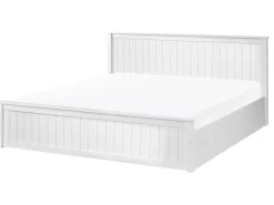 Seng med opbevaring LAMBRES Fyretræ Hvid 180 x 200 cm