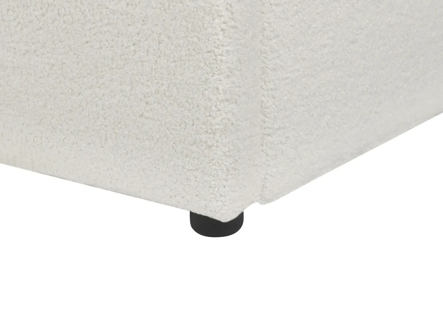 Seng med opbevaring LAVAUR Boucle Cremehvid 180 x 200 cm