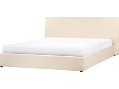 Seng med opbevaring LAVAUR Boucle Beige 180 x 200 cm
