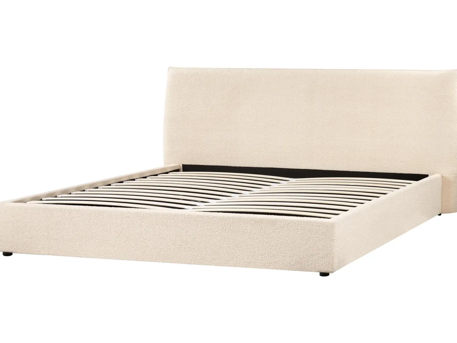 Seng med opbevaring LAVAUR Boucle Beige 180 x 200 cm