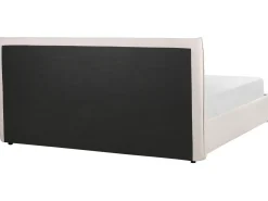 Seng med opbevaring LAVAUR Velour Cremehvid 180 x 200 cm
