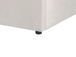 Seng med opbevaring LAVAUR Velour Cremehvid 180 x 200 cm